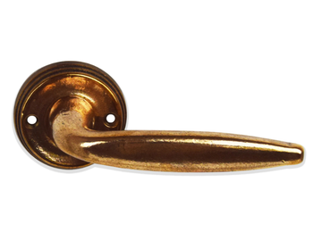 TALIA - Bronze door handle on rose by GIARA ART DESIGN-BRONZE - view 2